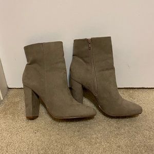 JustFab Suede Ankle Booties